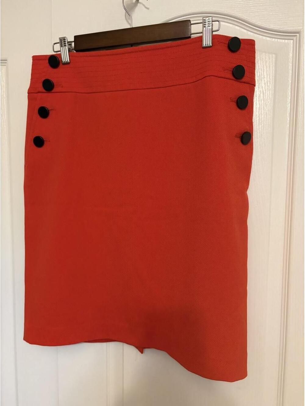 LOFT Women's Red and Orange Skirt